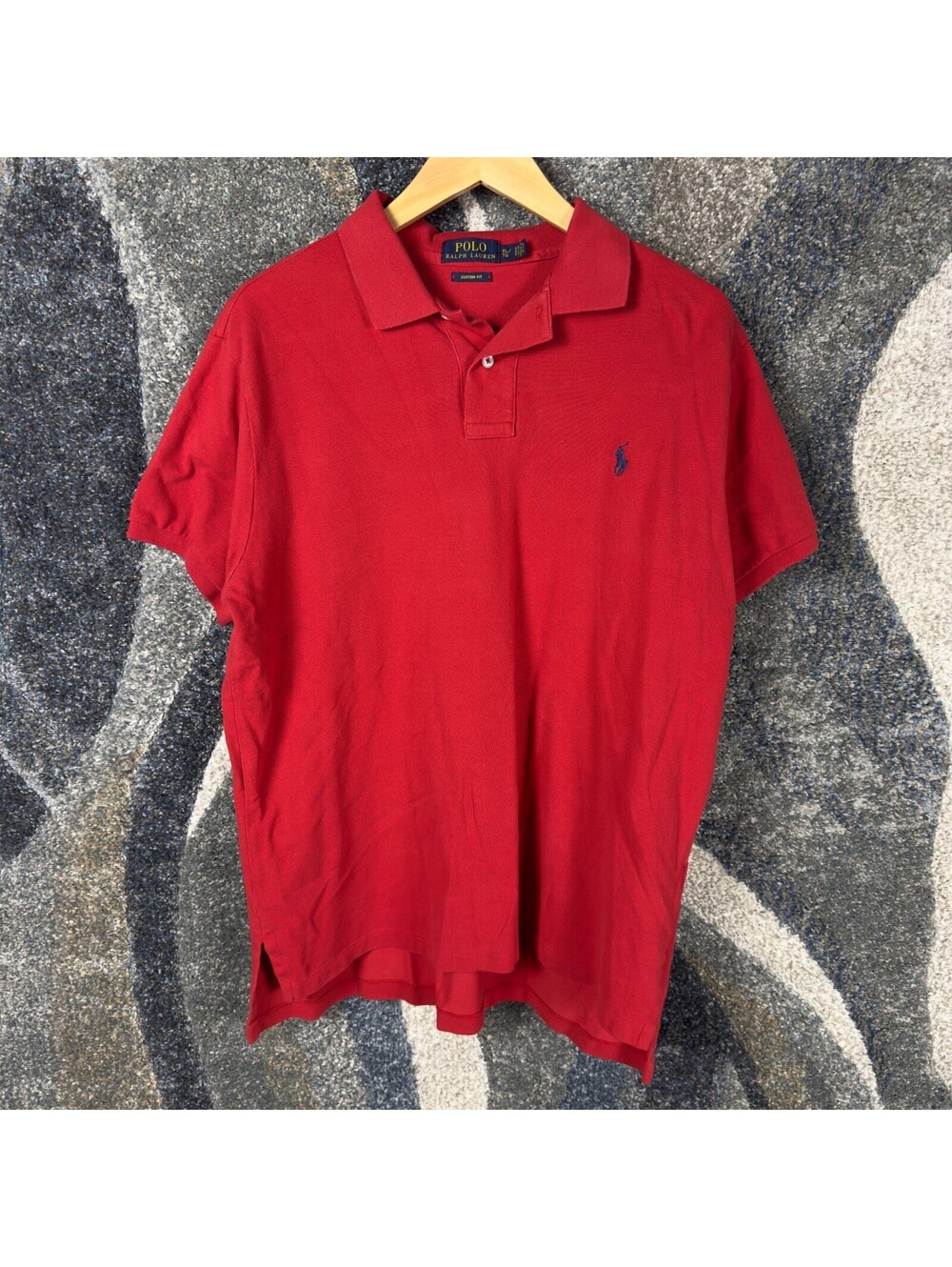 Polo Ralph Lauren Mesh Polo Shirt Mens XL Red Custom Fit